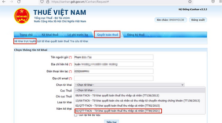 Cách nộp thuế thu nhập cá nhân online