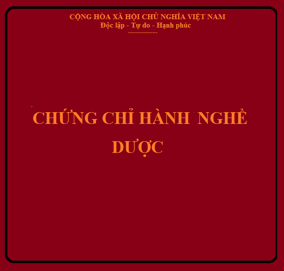 Mẫu chứng chỉ hành nghề dược mới nhất năm 2023