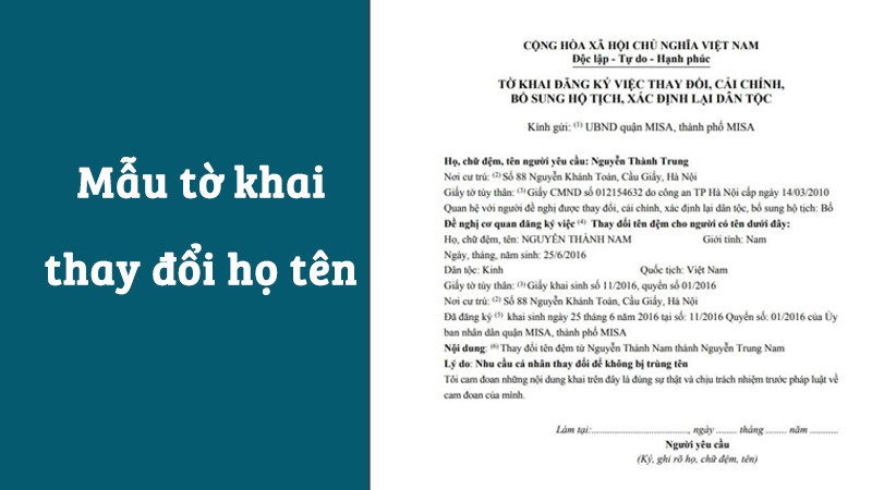Thủ tục đổi họ cho con ngoài giá thú năm 2023