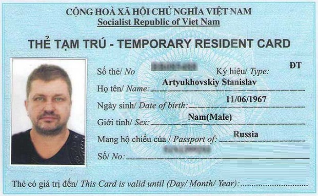 Mẫu thẻ tạm trú cho người nước ngoài